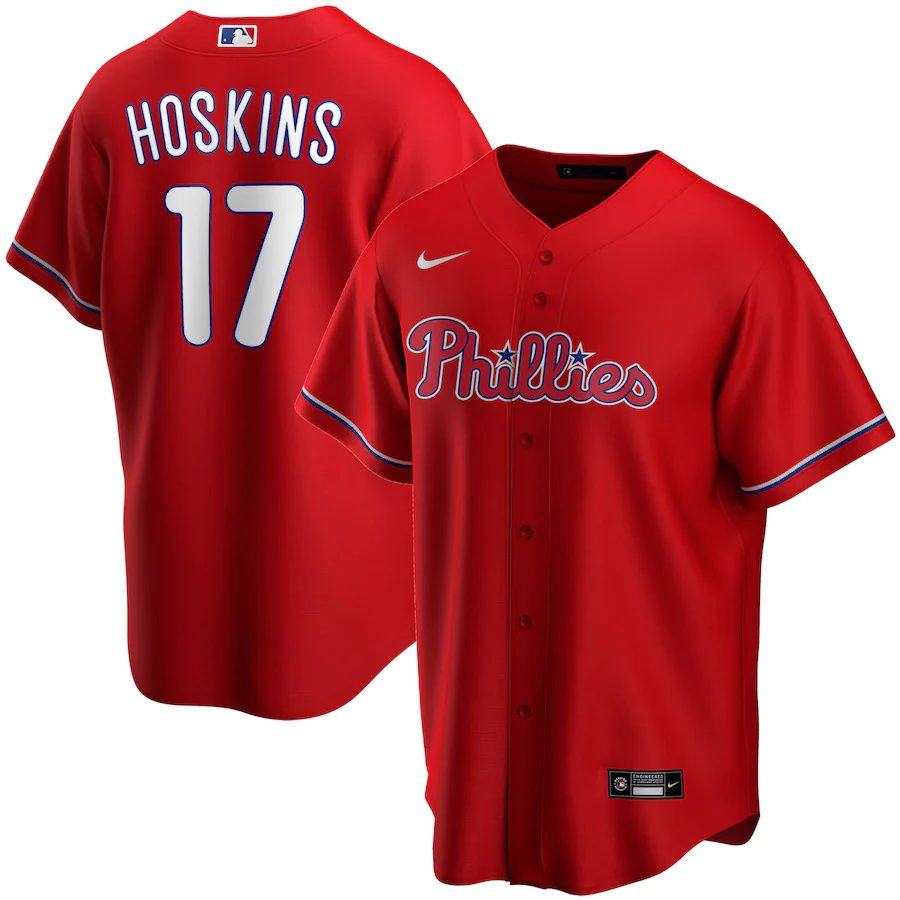 Youth Philadelphia Phillies 17 Rhys Hoskins Nike Red Alternate Replica Player MLB Jerseys